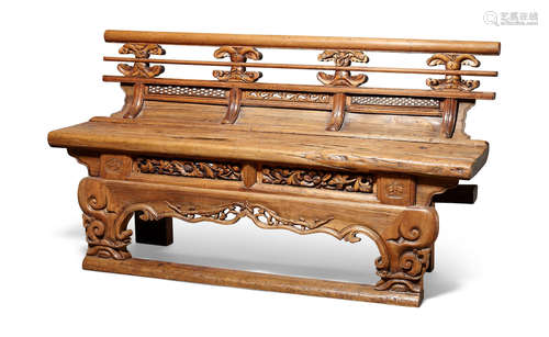 A soft wood bench    Qing dynasty, 19th century