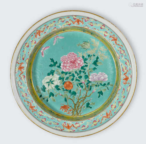 A fencai enameled basin  Late Qing dynasty