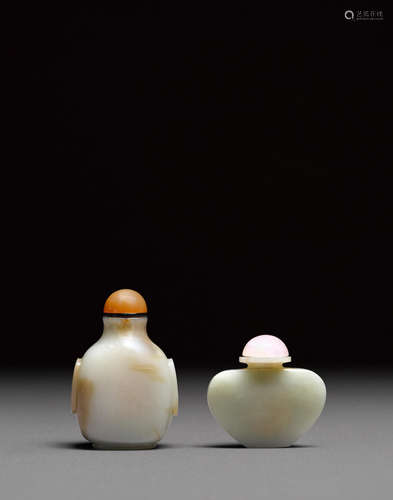 Two jade snuff bottles  Late 18th/19th century