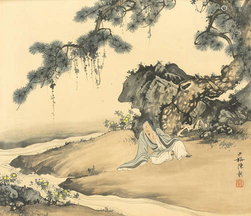 After Chen Shaomei (1909-1954)  Scholar Under Pine