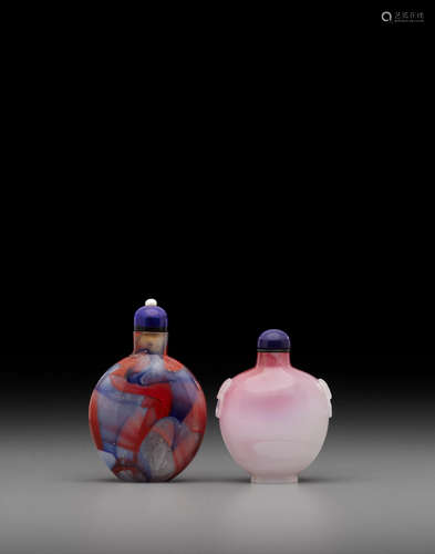 Two glass snuff bottles  18th/early 19th century