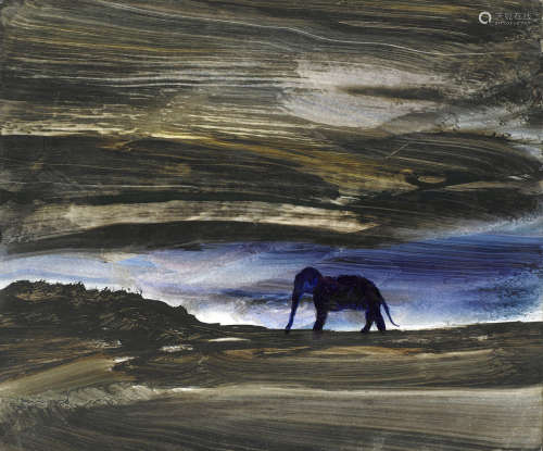 African Elephant and Landscape, c.1963 Sidney Nolan(1917-1992)