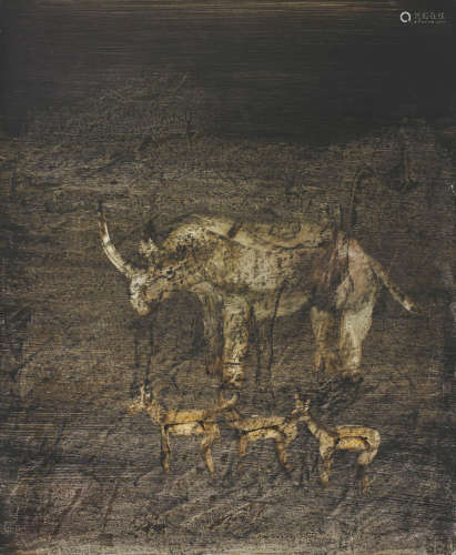 Gazelle and Rhinoceros, c.1963 Sidney Nolan(1917-1992)