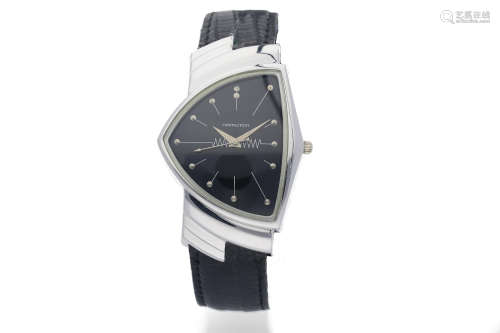 Hamilton. An Unusual Form Stainless Steel Quartz Wristwatch