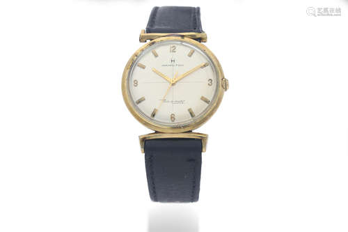 Hamilton. A Gold Filled Wristwatch with Unusual Lugs and Sectored Dial