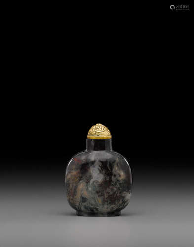 18th/19th century A moss agate snuff bottle