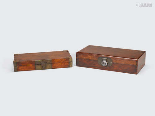 19th century Two huanghuali boxes