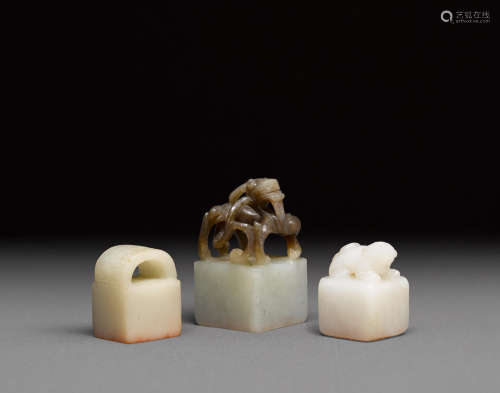 A group of three jade seals