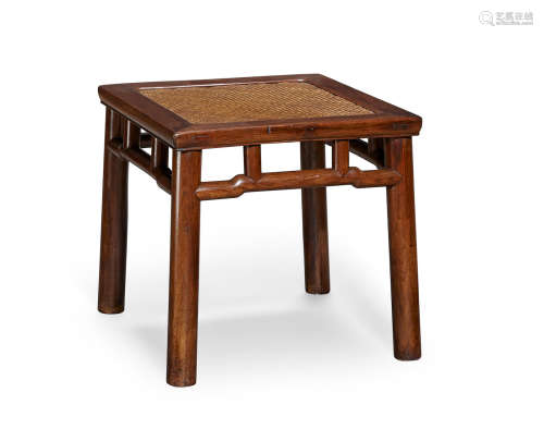 18th century A huanghuali square stool, fangdeng