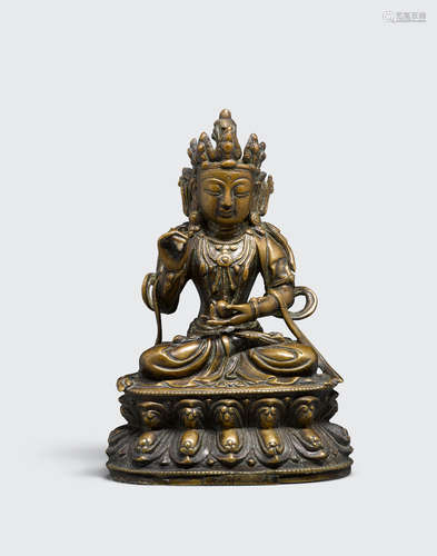 Ming dynasty A gilt bronze Buddhist figure