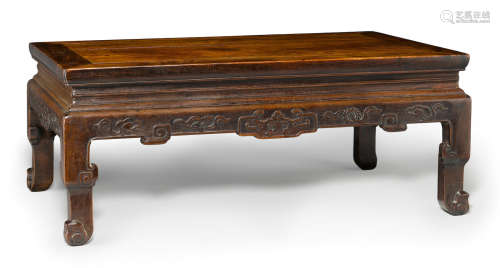 17th/18th century  A rare huanghuali 'bajixiang' low table, kangzhuo