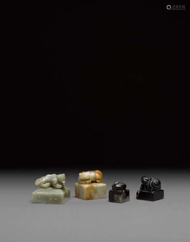 A group of four jade archaistic seals