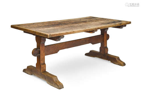 17th century A French Baroque Chesnut Trestle Table