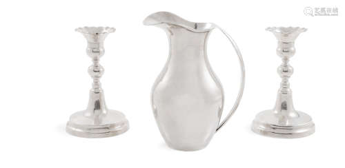 by various makers, 20th century  An assembled group of Mexican sterling silver tableware