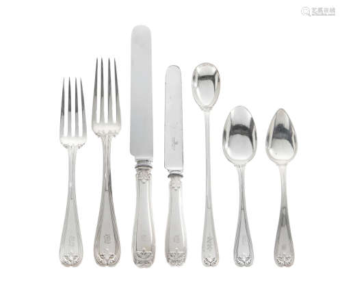 by TIffany & Co., New York, NY, 19th/20th century  AN AMERICAN STERLING SILVER PARTIAL FLATWARE SERVICE