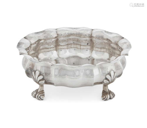 with the mark of Buccellati, 20th century  An Italian sterling siler footed and scalloped bowl