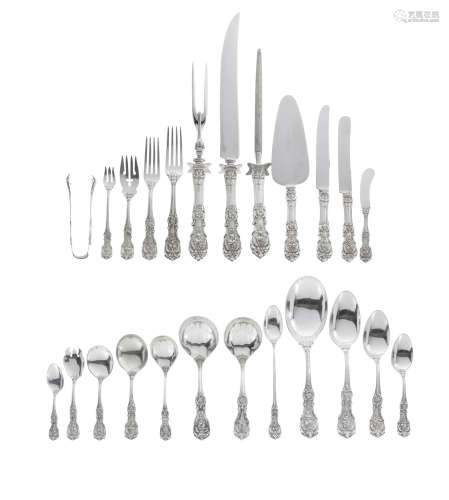 by Reed & Barton, Taunton, MA, 20th century  An American sterling silver partial flatware service