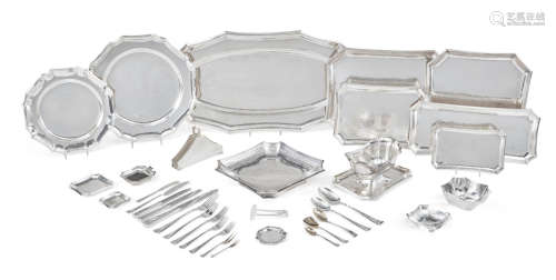 by Franz Bibus & Sohn, 20th century  An extensive collection of Czechoslovakian sterling silver flatware and tableware