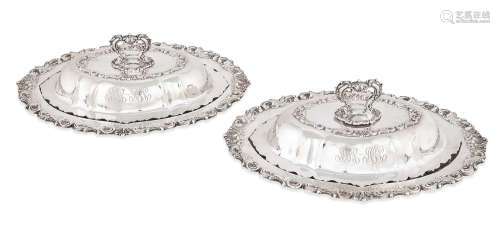 by Black, Starr & Frost, New York, NY, early 20th century  A pair of American sterling silver lidded vegetable dishes