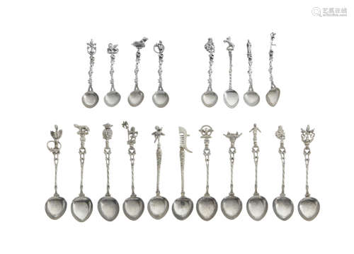 19th/20th century  A collection of Italian figural spoons