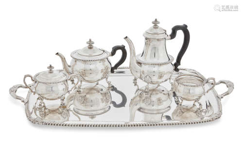 marked Tiffany & Co./ Makers/ Sterling Silver/ 925, 20th century  An American silver five-piece tea and coffee service