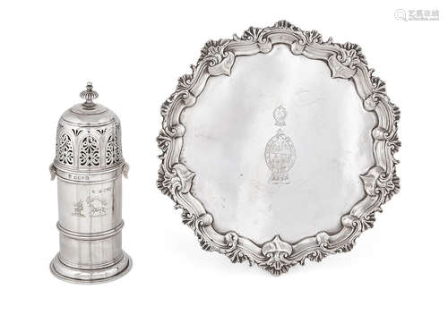 by James Fray, Dublin, 1830  An Irish sterling silver footed salver