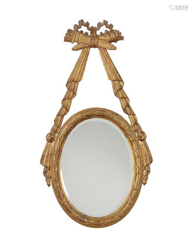 A Louis XVI style giltwood mirror