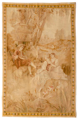 late 19th century An Aubusson Tapestry panel