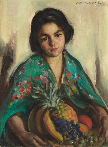 A Mexican Girl 16 x 12in (40.6 x 30.5cm) John Hubbard Rich(1876-1954)