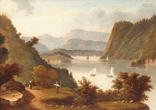 A view of the Hudson River from West Point 14 x 20in (25.6 x 50.8cm) William Henry Bartlett(British, 1809-1854)