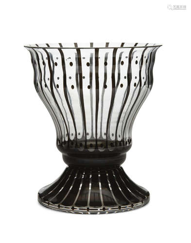 Early 20th centuryheight 8in (20cm); greatest diameter 7in (18cm)  A Josef Hoffmann Glass Centerpiece