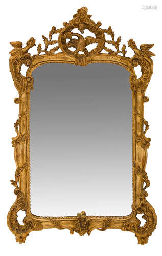 20th Century A George II Style Giltwood Mirror