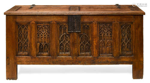 15th century and later Medieval Oak Coffer