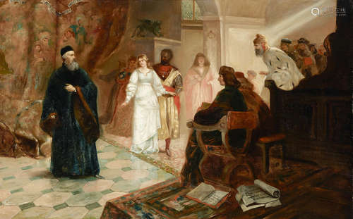 A scene from Othello 27 x 41 1/2in (68.5 x 105.4cm) Robert Alexander Hillingford(British, 1828-1904)