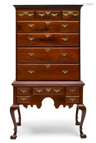 Pennsylvania, 18th century A Queen Anne Walnut High Chest of Drawers