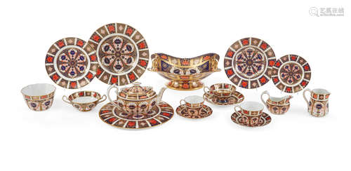 A Royal Crown Derby porcelain dinner service in the Old Imari pattern