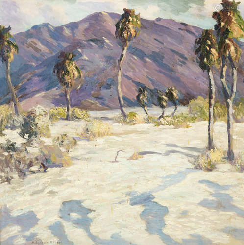 Desert palms 29 1/2 x 29 1/2in (74.9 x 74.9cm) Mary DeNeale Morgan(1868-1948)