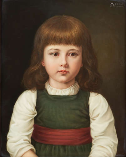 After a painting by Franz von Defregger (Austrian, 1835-1921)Late 19th century A Berlin (K.P.M.) porcelain plaque: Tyrolean Youth