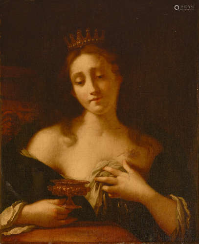 A portrait of Artemisia 22 1/8 x 18in (56.3 x 45.9cm) Attributed to Onorio Marinari(Florence 1627-1715)