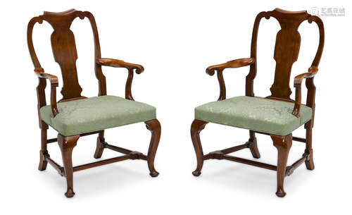 Mid 18th century A pair of George II Alderwood Armchairs