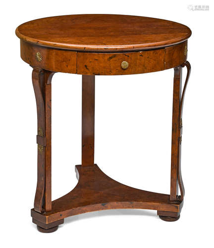 20th century Neoclassical Style Gilt-Metal Mounted Mahogany Center Table