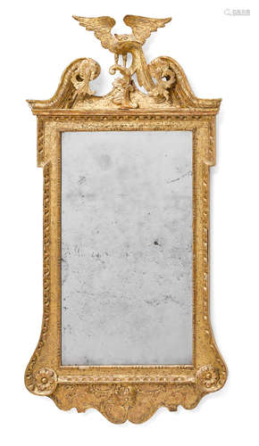 Early 18th century A GEORGE I GILTWOOD MIRROR