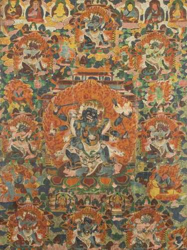 Thangka eines Dharmapalas