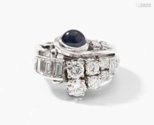 Diamant-Saphir-Ring