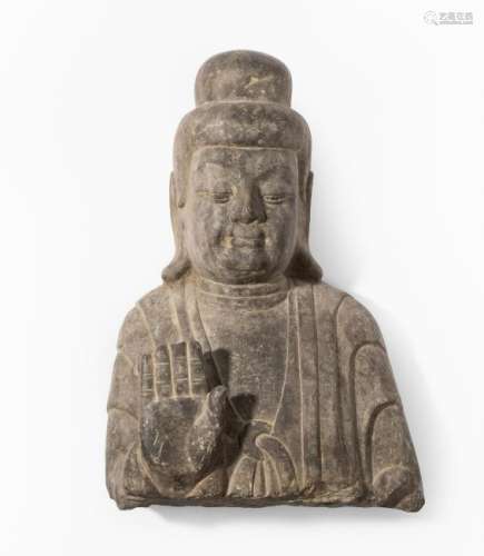 Fragment einer Buddhafigur