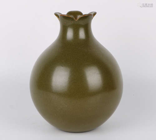 A Chinese Tea-Dust Porcelain Vase