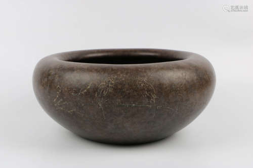 A Chinese Yixing Clay Bowl