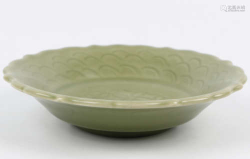 A Chinese Celadon Porcelain Plate