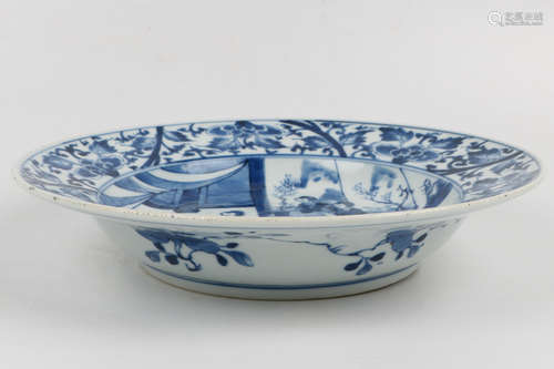 A Chinese Blue and White Porcelain Plate