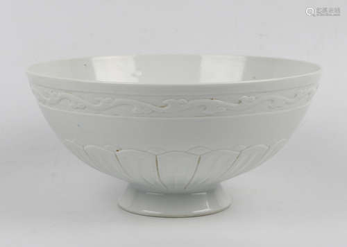 A Chinese White Glazed Porcelain Bowl